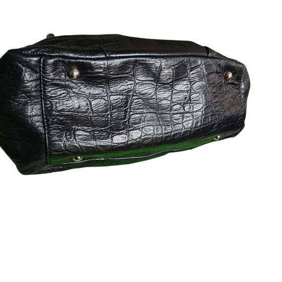 MARGOT CROCODILE PATTERN LEATHER HANDBAG/TOTE - Picture 8 of 11